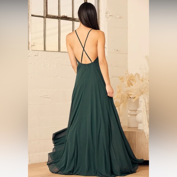 Lulu’s Mythical Kind of Love Dark Green Maxi Dress - Picture 2 of 8